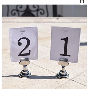 Silver Chrome Place card holders